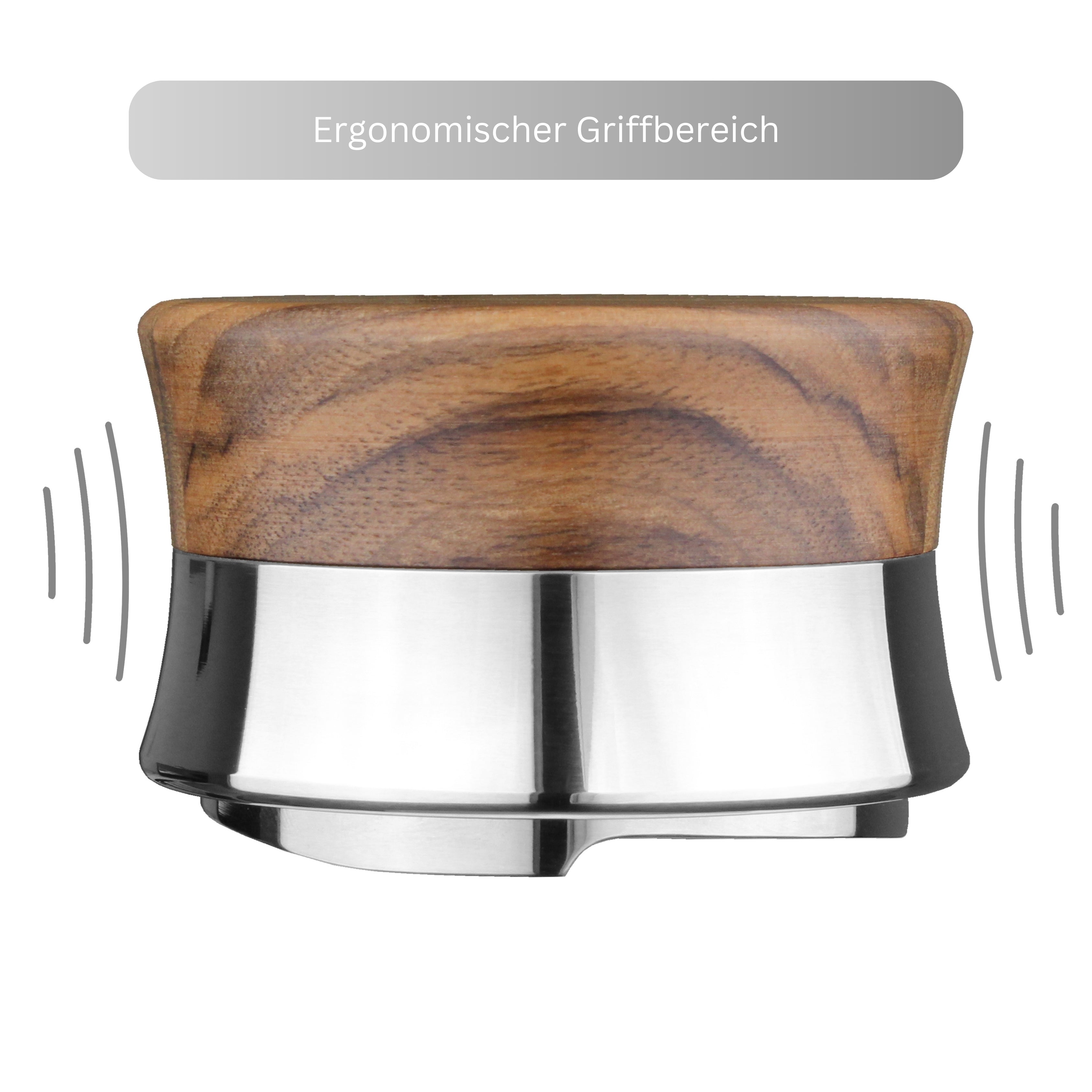 Distributor Gravity 58.5mm aus Nuss für perfekte Extraktion des Espressos