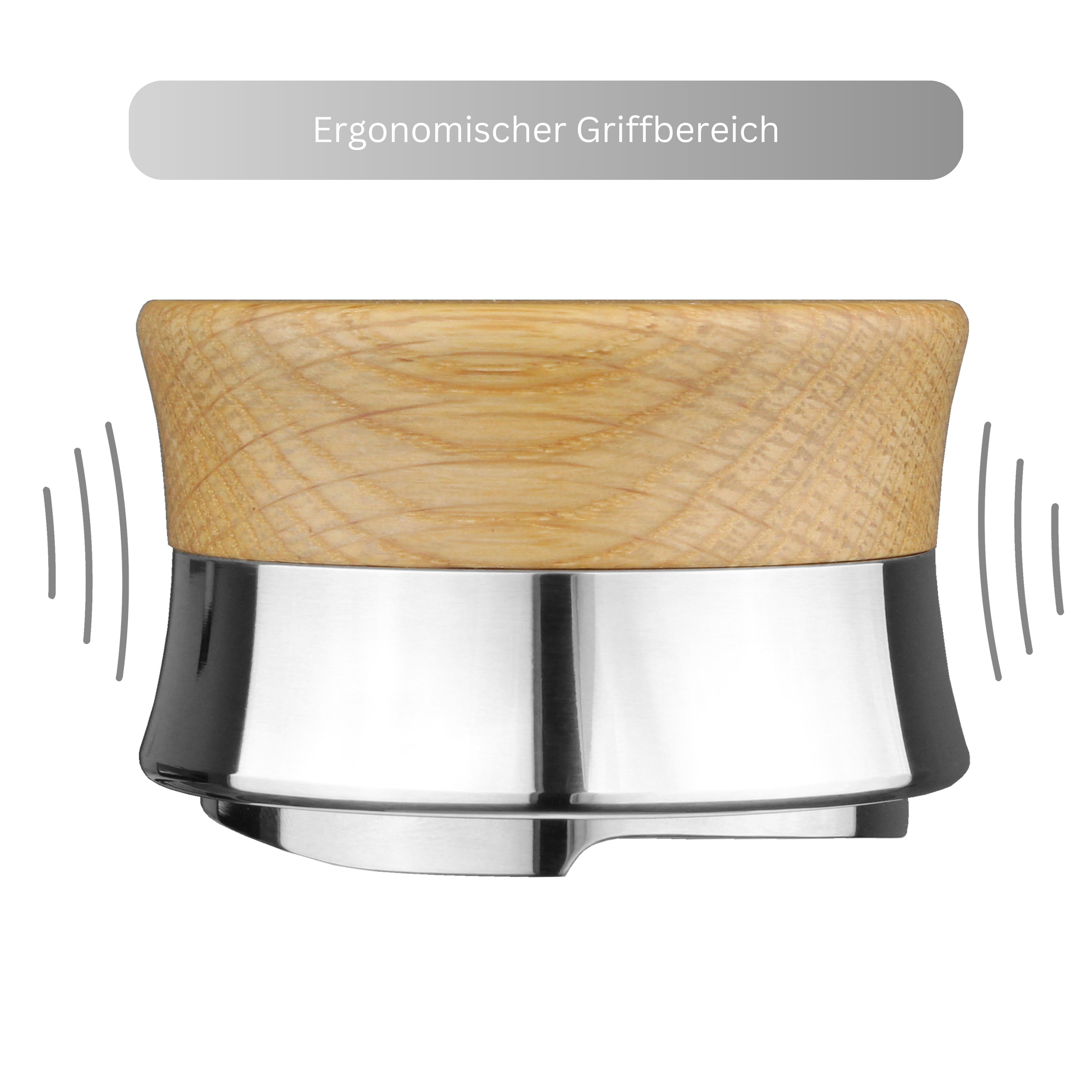 Distributor Gravity 58.5mm aus Eiche für perfekte Extraktion des Espressos