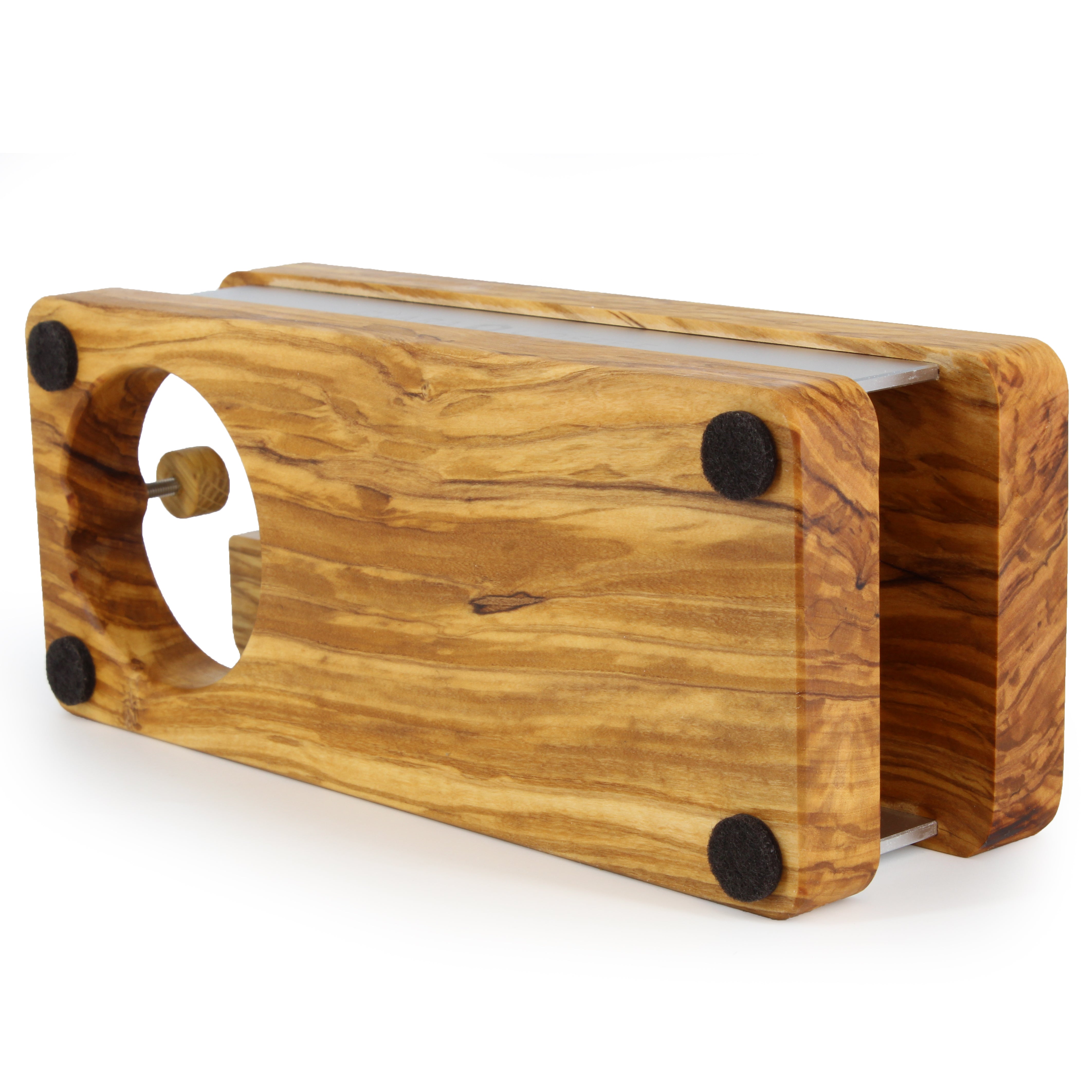 Tamperstation 58mm aus Olivenholz in Deutschland produziert