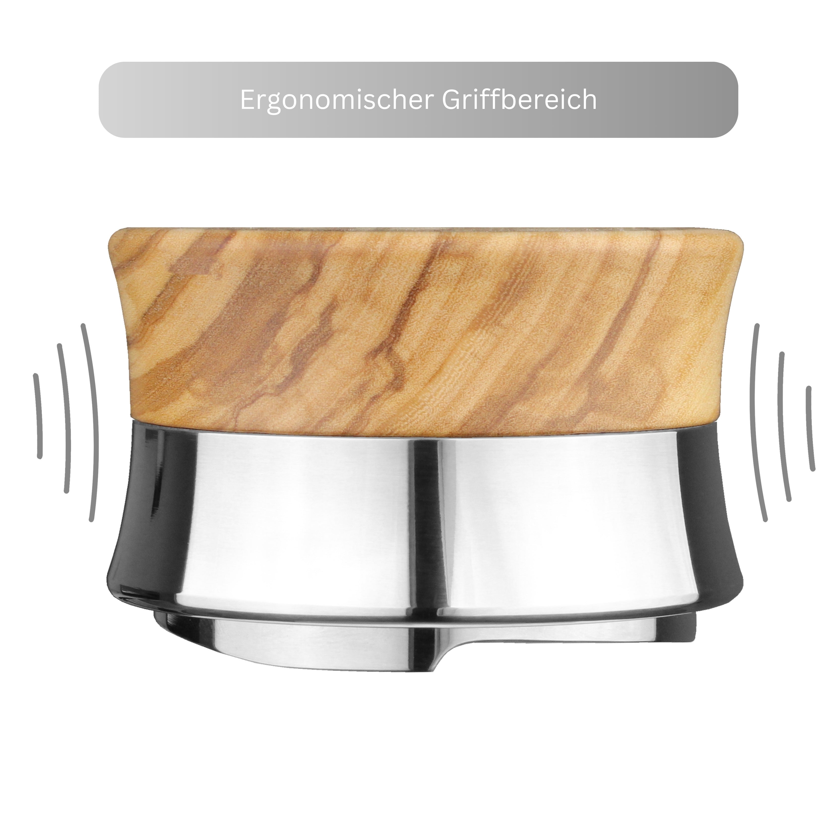 Distributor Gravity 58.5mm aus Olive für perfekte Extraktion des Espressos