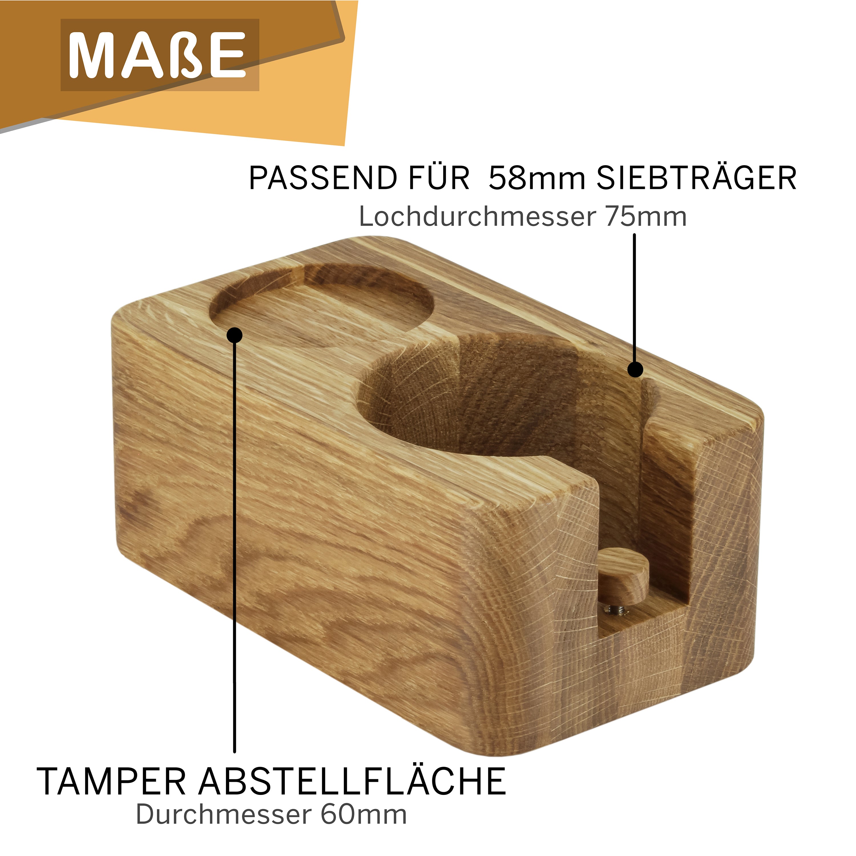 Tamperstation 58mm mit Tamper Ablage