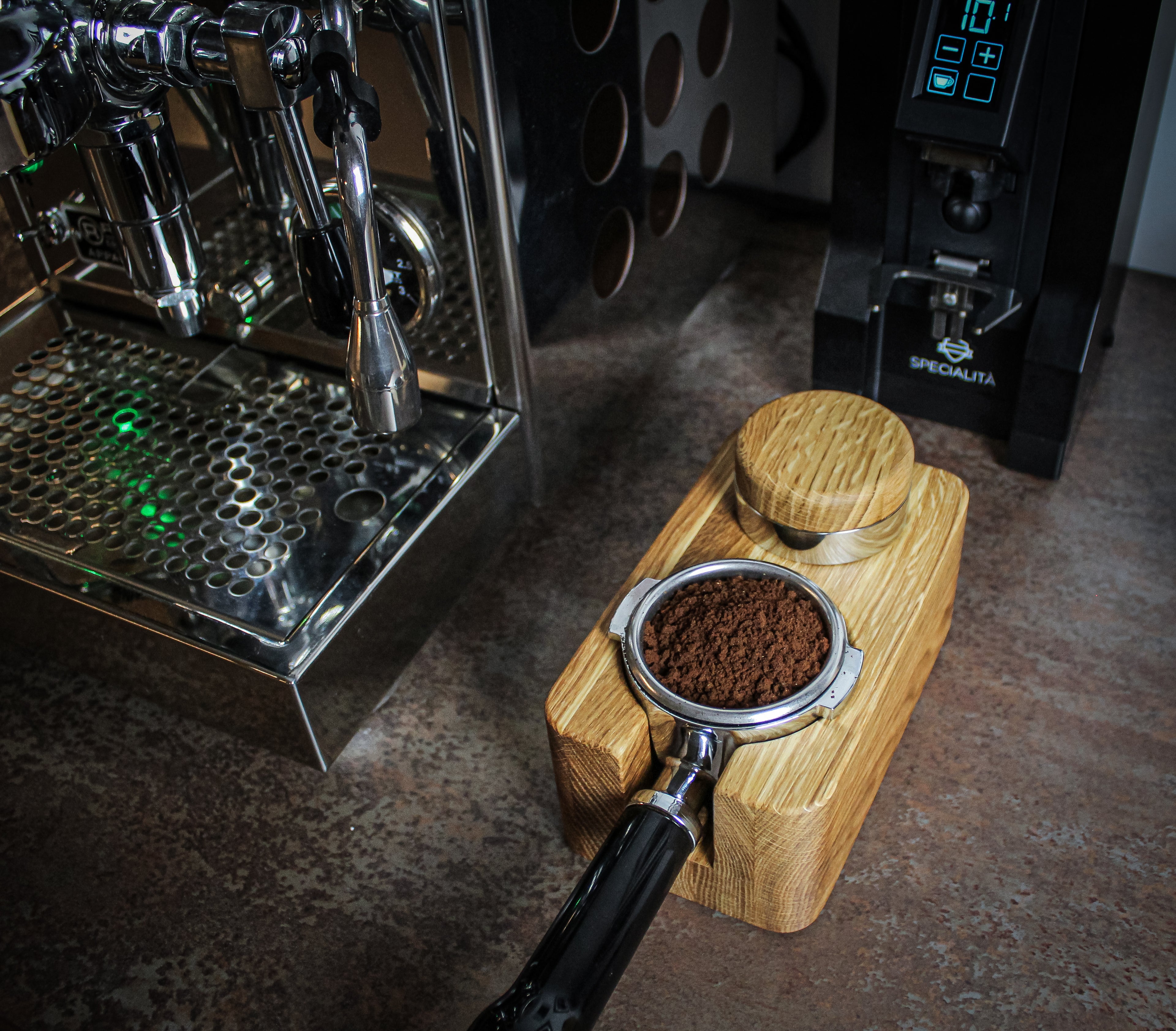 Tamperstation 58mm mit Tamper Ablage