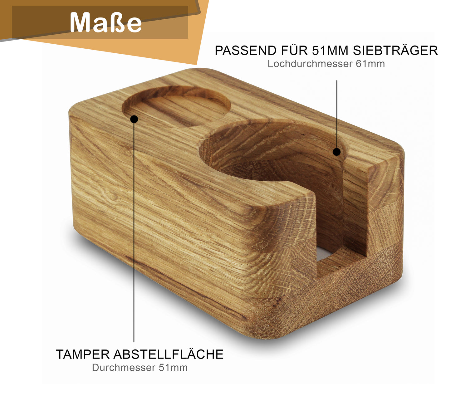 Tamperstation 51mm mit Tamper Ablage
