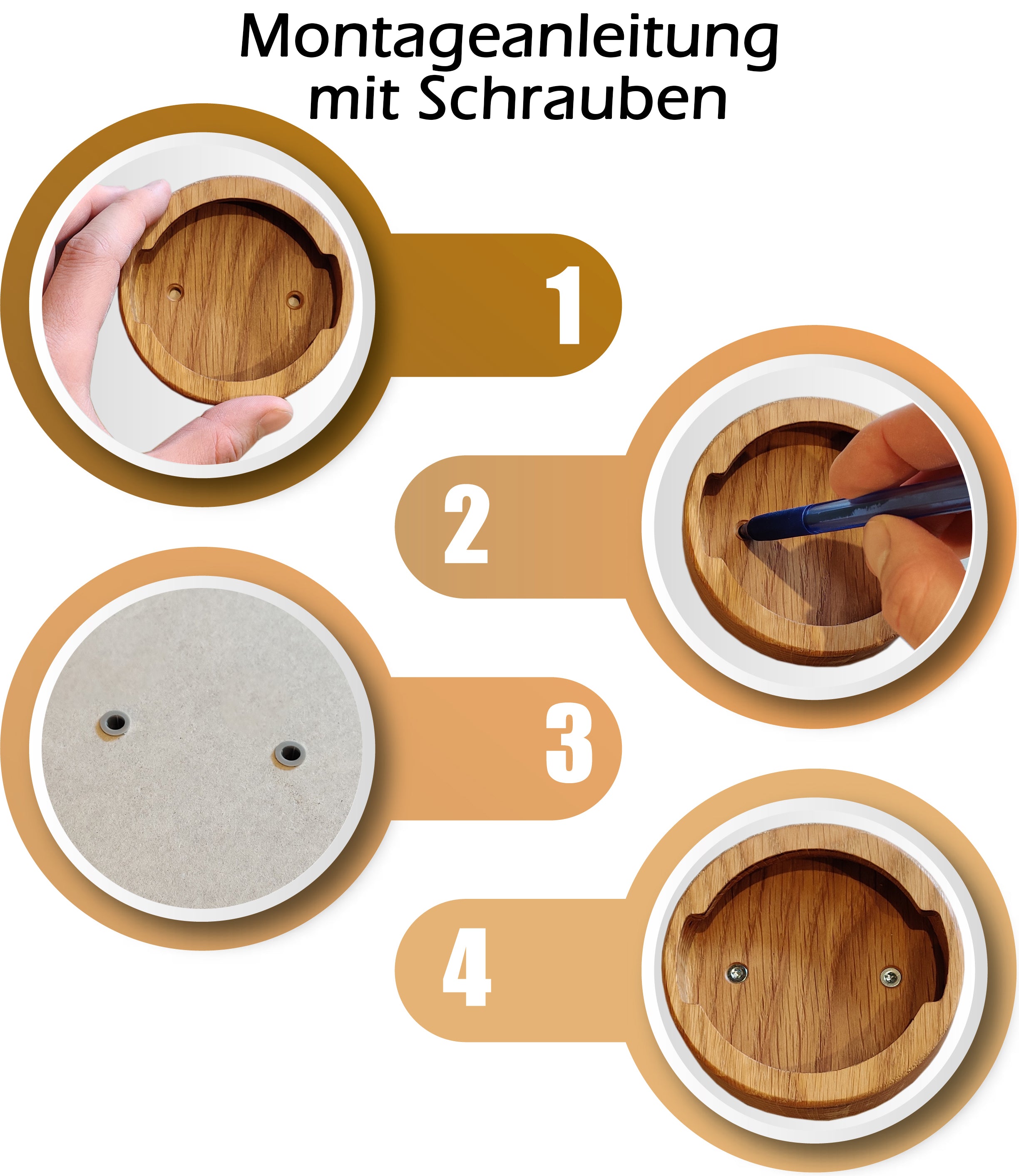 Clara Coffee Wandhalterung aus Eiche für Siebträger mit der Brühgruppe E61