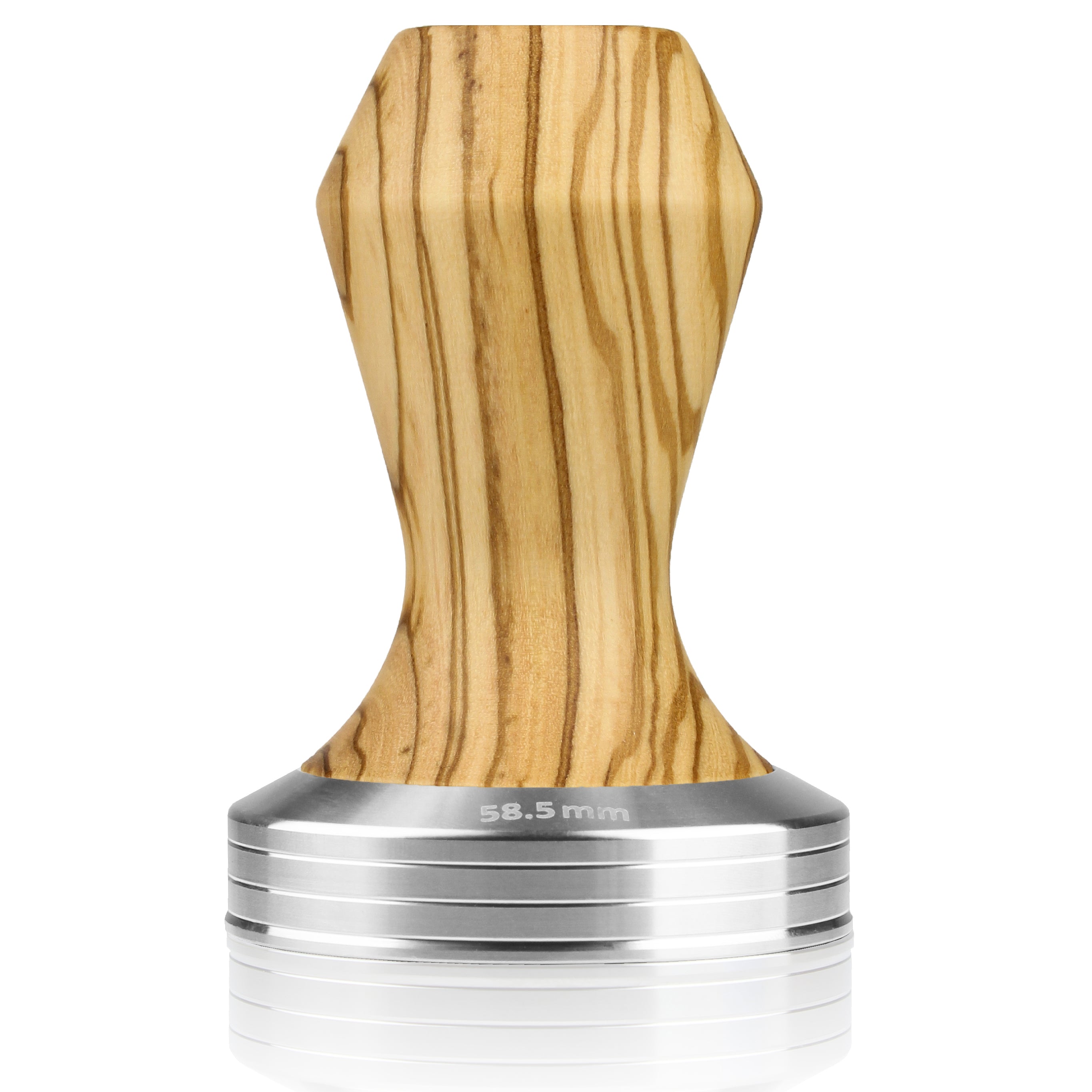 Tamper aus Olivenholz und Edelstahl in 58,5mm