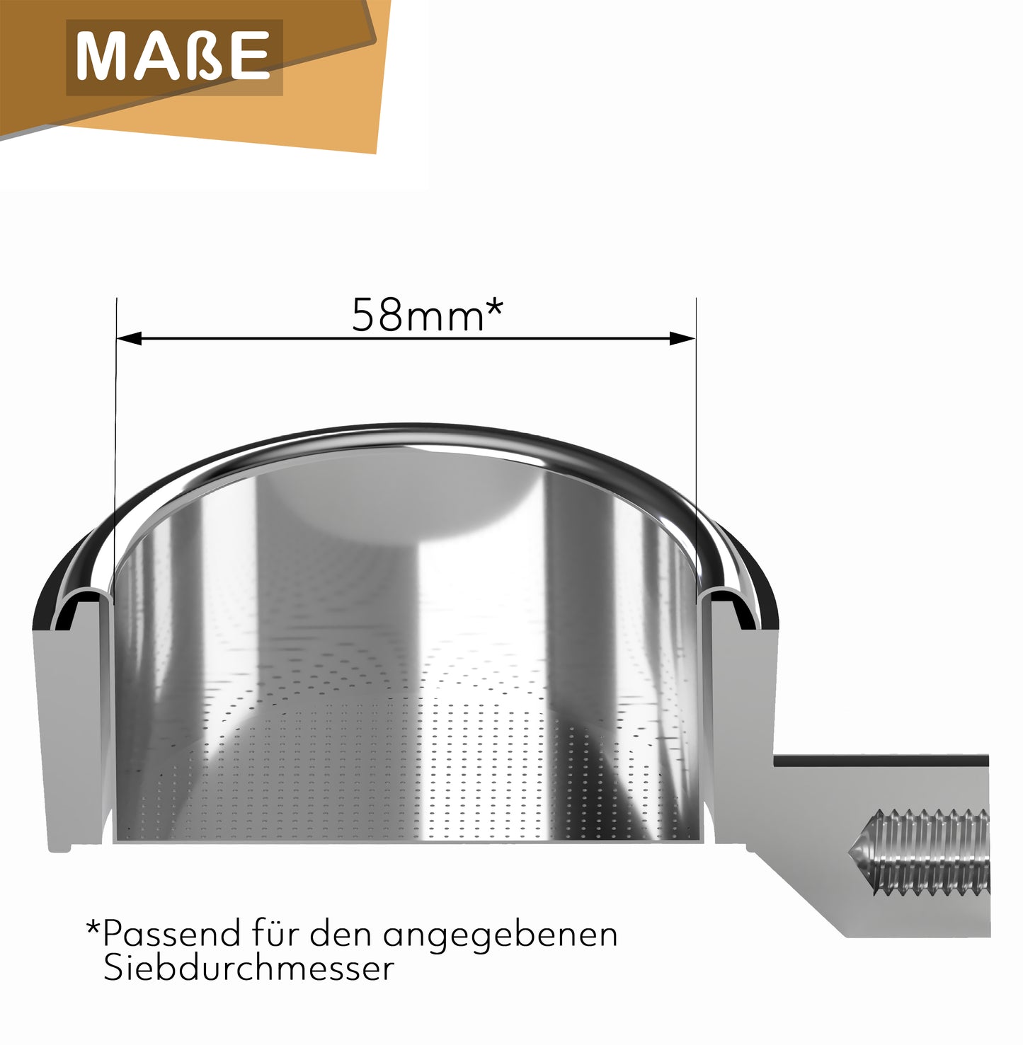Tamperstation 58mm mit Tamper und Distributor Ablage