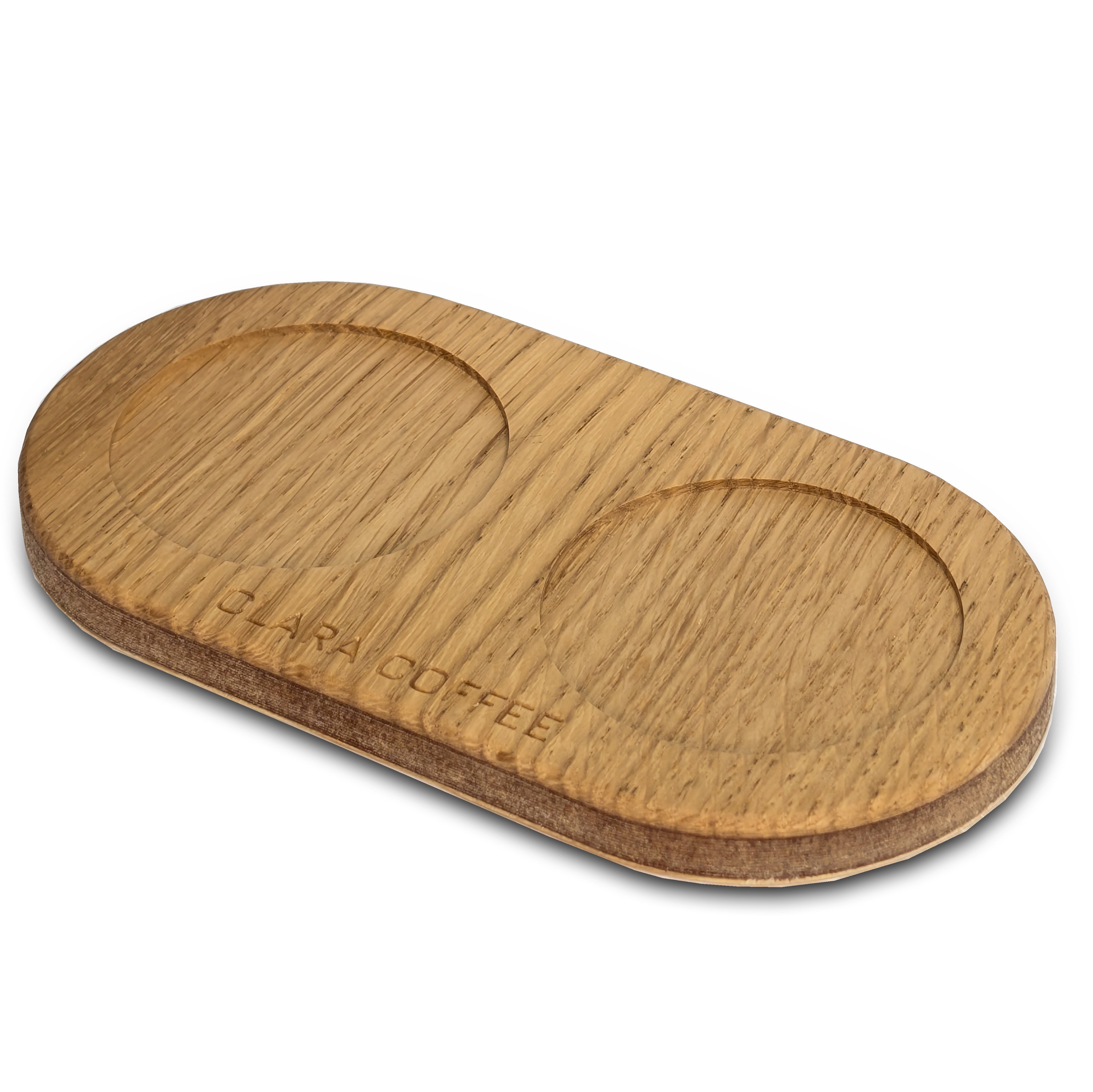 Tamper- und Distributor Brettchen mit Furnier aus Echtholz Eiche- Made in Germany